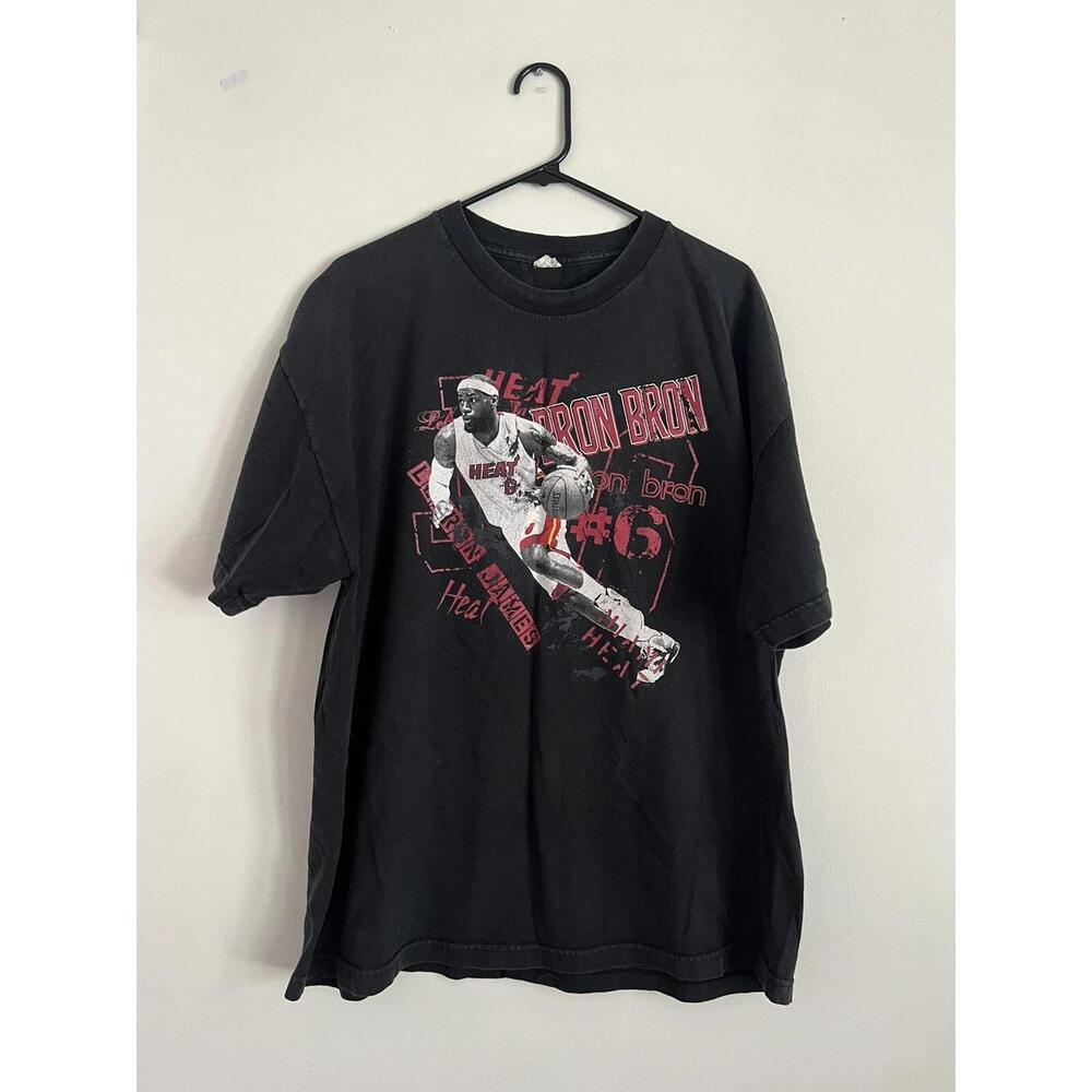 Miami Heat Lebron James Black Graphic T Shirt Size 2Xl